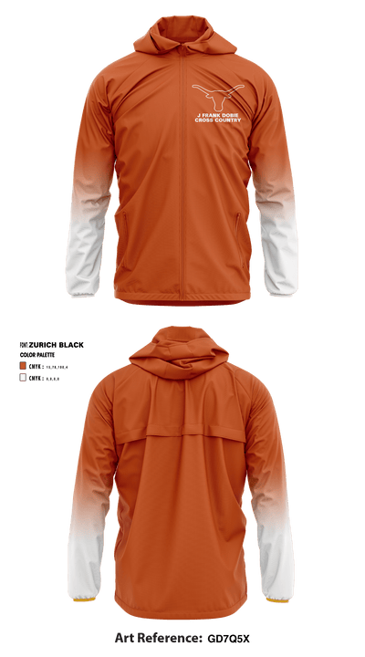 J Frank Dobie High School Cross Country 16838238 Windbreaker - 1