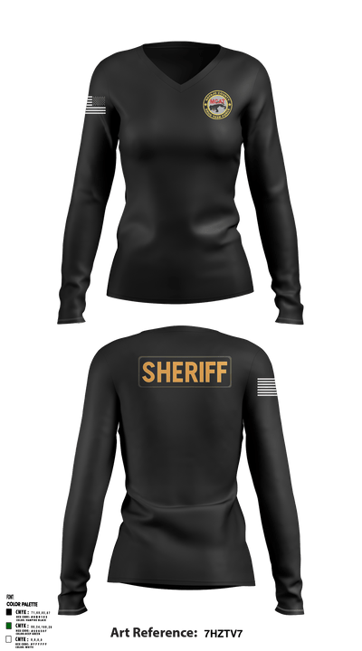 MCAT 95704900 Women's Long Sleeve V-neck Shirt - 1