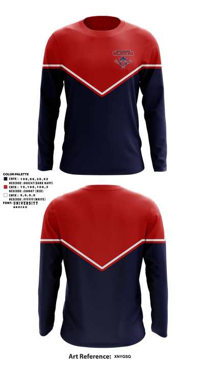 Wappingers Warriors Youth Lacrosse 64687231 Long Sleeve Performance Shirt - 1