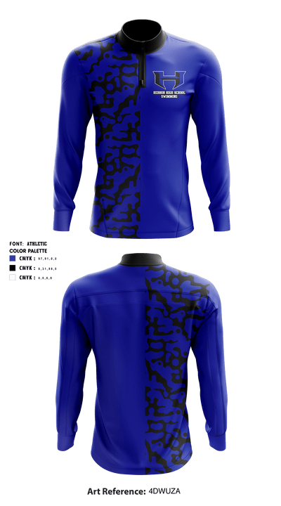 Hebron High School Swimming 19296046 Quarter Zip Jacket - 1