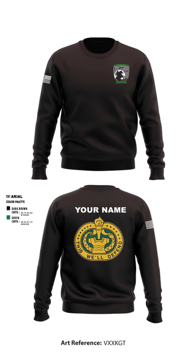 D Co 2-13th AVN REGT 26702152 Crew Neck Sweatshirt - 4