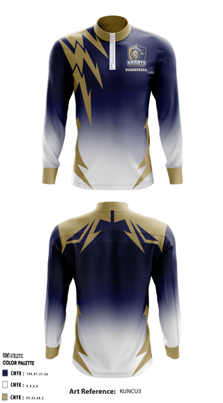 Quarter Zip Jacket, Knoch High School Basketball, Men's Basketball, Teamtime, Team time, sublimation, custom sports apparel, team uniforms, spirit wear, spiritwear, sports uniforms, custom shirts, team store, custom team store, fundraiser sports, apparel fundraiser