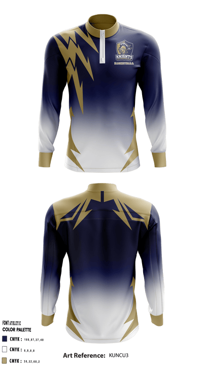 Knoch High School Basketball 22180481 Quarter Zip Jacket - 1