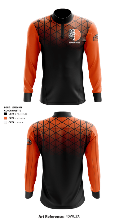 Beaver Falls High School Basketball 36400233 Quarter Zip Jacket - 1