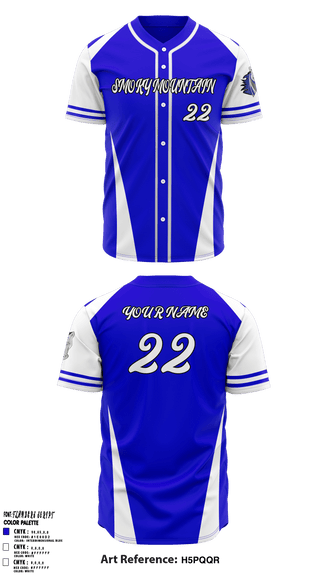 Full Button Baseball Jersey, Smoky Mountain High School Baseball, Baseball, Teamtime, Team time, sublimation, custom sports apparel, team uniforms, spirit wear, spiritwear, sports uniforms, custom shirts, team store, custom team store, fundraiser sports, apparel fundraiser