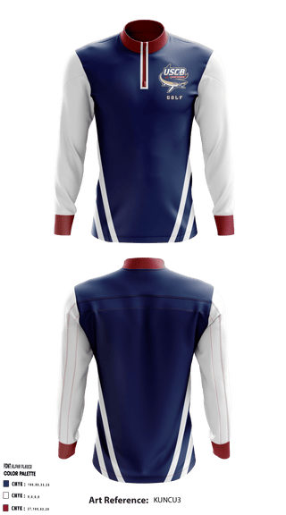 Quarter Zip Jacket, USCB Golf, Golf, Teamtime, Team time, sublimation, custom sports apparel, team uniforms, spirit wear, spiritwear, sports uniforms, custom shirts, team store, custom team store, fundraiser sports, apparel fundraiser