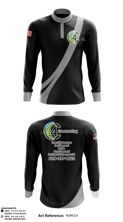 C4 Contracting 35158800 Quarter Zip Jacket - 1