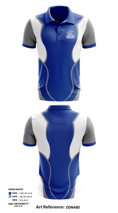 Valley Christian High School Wrestling 60358904 Short Sleeve Performance Polo - 1
