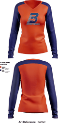 Bulverde Little League 54974277 Women's Long Sleeve V-neck Shirt - 1