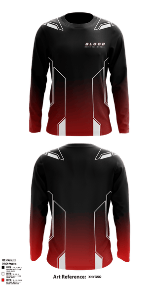 Long Sleeve Performance Shirt, Blood, Men's Volleyball, Teamtime, Team time, sublimation, custom sports apparel, team uniforms, spirit wear, spiritwear, sports uniforms, custom shirts, team store, custom team store, fundraiser sports, apparel fundraiser