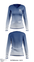 Monomoy Regional High School Tennis 57597534 Women's Long Sleeve V-neck Shirt - 1