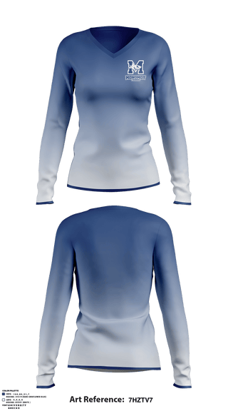 Women's Long Sleeve Vneck Shirt, Monomoy Regional High School Tennis, Tennis, Teamtime, Team time, sublimation, custom sports apparel, team uniforms, spirit wear, spiritwear, sports uniforms, custom shirts, team store, custom team store, fundraiser sports, apparel fundraiser