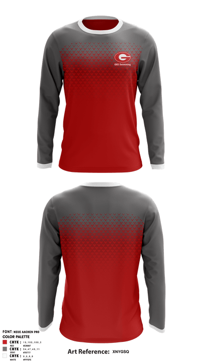 GHS Swimming 23738649 Long Sleeve Performance Shirt - 1