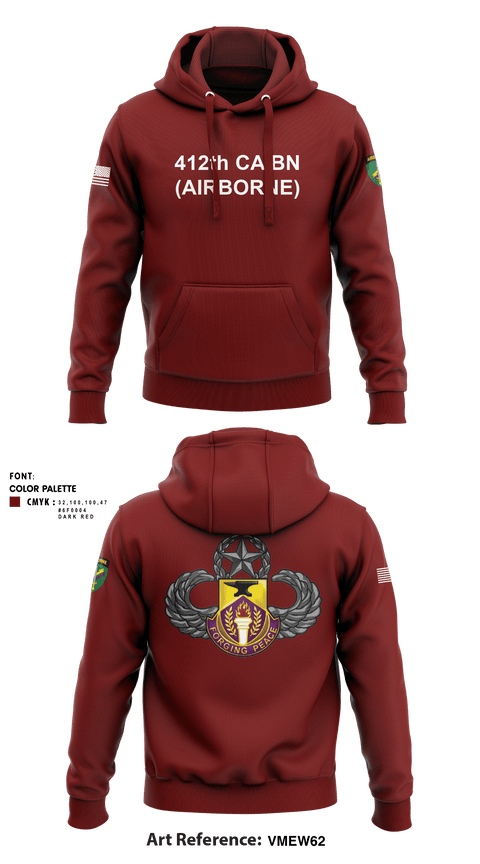 Hoodie, 412TH CA BN, , Teamtime, Team time, sublimation, custom sports apparel, team uniforms, spirit wear, spiritwear, sports uniforms, custom shirts, team store, custom team store, fundraiser sports, apparel fundraiser