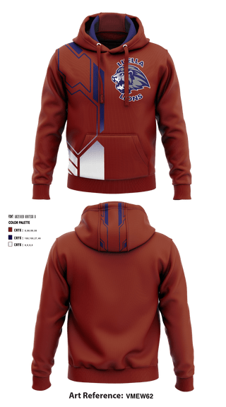 Hoodie, Luella Middle School Football, Football, Teamtime, Team time, sublimation, custom sports apparel, team uniforms, spirit wear, spiritwear, sports uniforms, custom shirts, team store, custom team store, fundraiser sports, apparel fundraiser