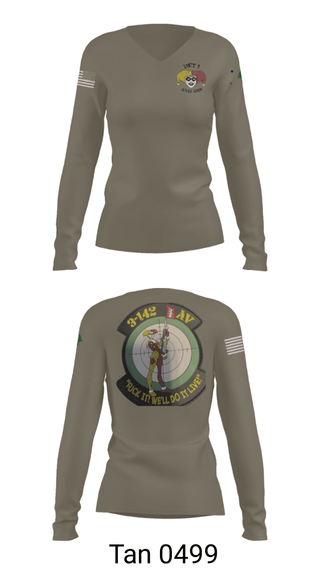 Women's Long Sleeve Vneck Shirt, , Army, Teamtime, Team time, sublimation, custom sports apparel, team uniforms, spirit wear, spiritwear, sports uniforms, custom shirts, team store, custom team store, fundraiser sports, apparel fundraiser