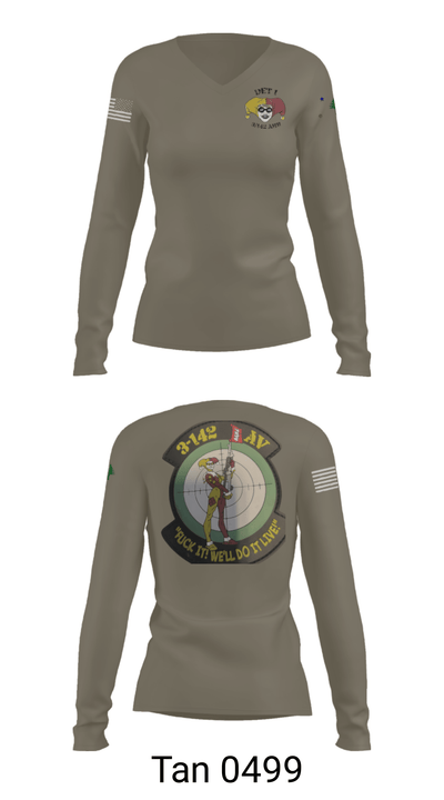 3-142 53517612 Women's Long Sleeve V-neck Shirt - 41