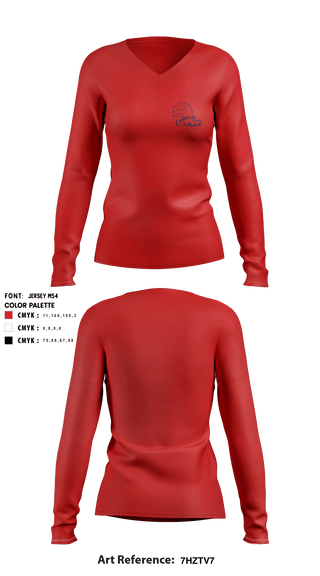 Women's Long Sleeve Vneck Shirt, Colusa High School Volleyball, Women's Volleyball, Teamtime, Team time, sublimation, custom sports apparel, team uniforms, spirit wear, spiritwear, sports uniforms, custom shirts, team store, custom team store, fundraiser sports, apparel fundraiser