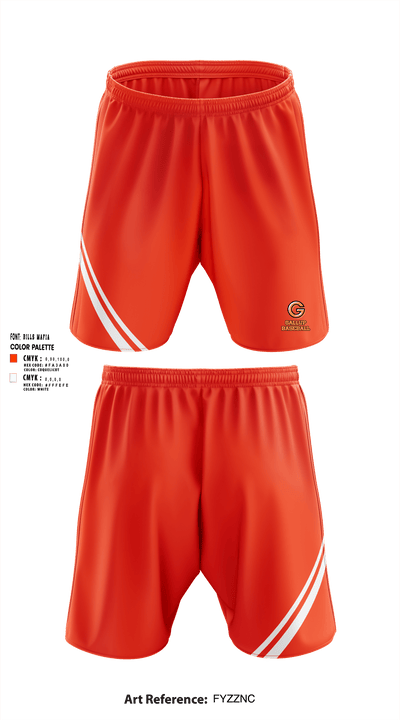 Gallup High School Baseball 65571001 Athletic Shorts With Pockets - 1