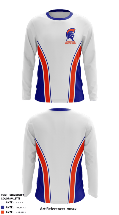 James Island Charter High School Cheer 5299934 Long Sleeve Performance Shirt - 1
