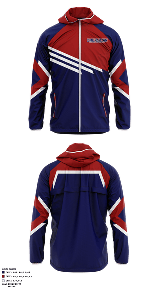 Windbreaker, Denton Ryan, Cross Country, Teamtime, Team time, sublimation, custom sports apparel, team uniforms, spirit wear, spiritwear, sports uniforms, custom shirts, team store, custom team store, fundraiser sports, apparel fundraiser