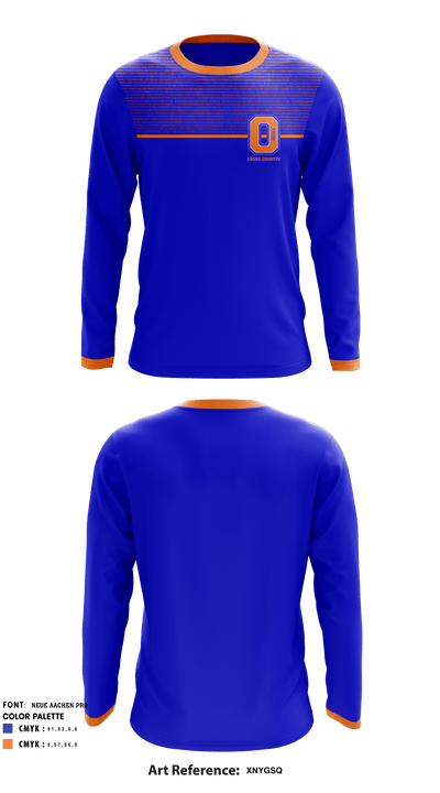 Oneida High School Cross Country 71140216 Long Sleeve Performance Shirt - 1