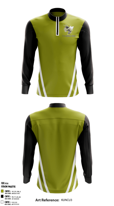 T L Hanna High School Golf 48207993 Quarter Zip Jacket - 1