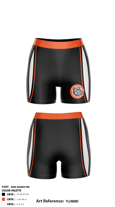 Luther Burbank High School Volleyball 37547294 Women's Compression Shorts - 1