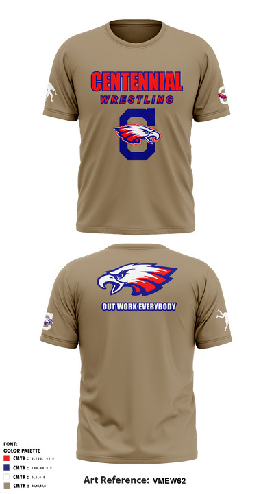 St Lucie west centennial wrestling 81384021 Short Sleeve Performance Shirt - 7