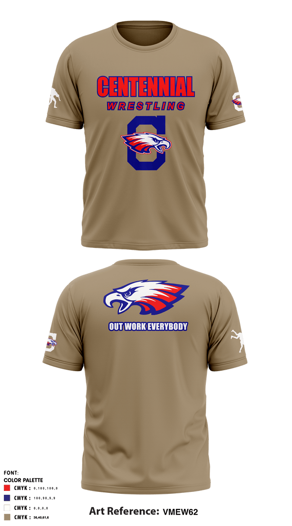 Short Sleeve Performance Shirt, St Lucie west centennial wrestling, Wrestling, Teamtime, Team time, sublimation, custom sports apparel, team uniforms, spirit wear, spiritwear, sports uniforms, custom shirts, team store, custom team store, fundraiser sports, apparel fundraiser