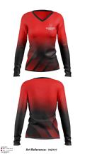 Crestwood High School Soccer 25155724 Women's Long Sleeve V-neck Shirt - 1