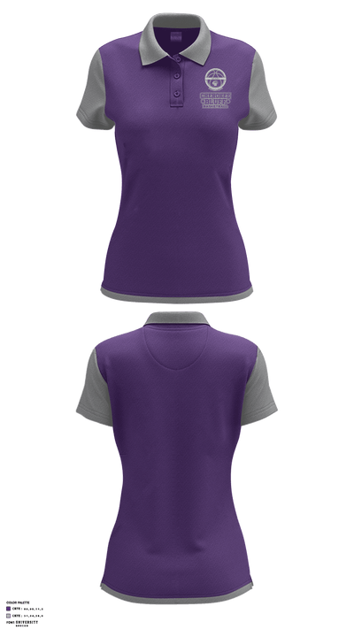 Cherokee Bluff High School Basketball 34197099 Women's Short Sleeve Performance Polo  - 2