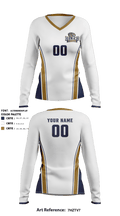 Delano High School Volleyball 14808465 Women's Long Sleeve V-neck Shirt - 2