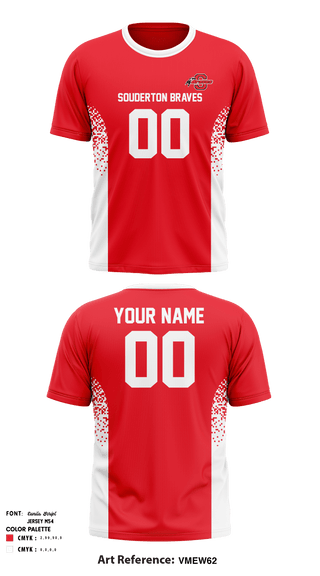 Short Sleeve Performance Shirt, Souderton Braves Youth Football Association, Football, Teamtime, Team time, sublimation, custom sports apparel, team uniforms, spirit wear, spiritwear, sports uniforms, custom shirts, team store, custom team store, fundraiser sports, apparel fundraiser