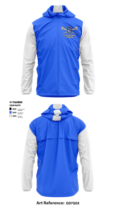 Pleasant Grove High School Lacrosse 63256449 Windbreaker - 3