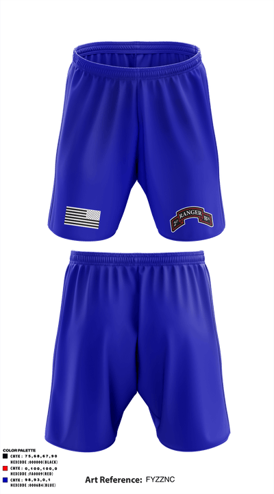 2nd Ranger Battalion 70049329 Athletic Shorts With Pockets - 3