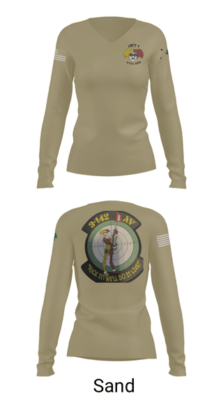 Women's Long Sleeve Vneck Shirt, , Army, Teamtime, Team time, sublimation, custom sports apparel, team uniforms, spirit wear, spiritwear, sports uniforms, custom shirts, team store, custom team store, fundraiser sports, apparel fundraiser