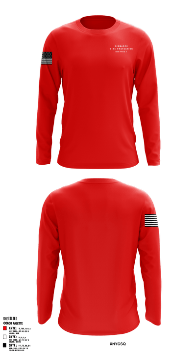 Bismarck fire protection district 89922865 Long Sleeve Performance Shirt - 1
