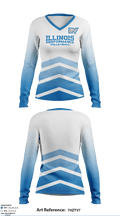 Illinois Performance Volleyball 65801807 Women's Long Sleeve V-neck Shirt - 2