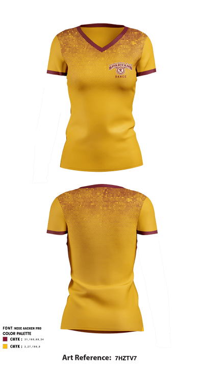 Hazelwood East High School Dance 85305898 Women's Short Sleeve V-neck Shirt - 2