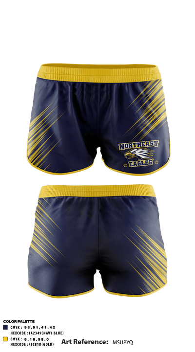 Northeast High School Softball 87787216 Track Shorts - 1