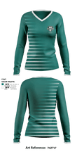 Manteca High School Tennis 28315814 Women's Long Sleeve V-neck Shirt - 1