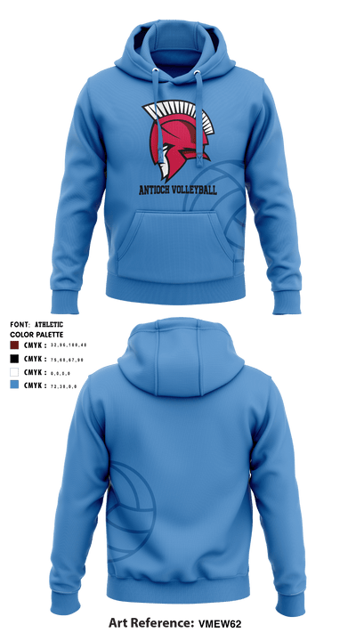 Antioch Middle School Volleyball 9817929 Hoodie - 4