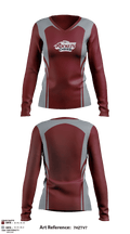 Rockridge High School Cheer 75041057 Women's Long Sleeve V-neck Shirt - 1