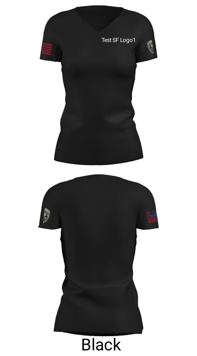 Test SF Logo 16004450 Women's Short Sleeve V-neck Shirt - 3