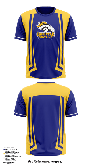Short Sleeve Performance Shirt, Cape Fear, Bowling, Teamtime, Team time, sublimation, custom sports apparel, team uniforms, spirit wear, spiritwear, sports uniforms, custom shirts, team store, custom team store, fundraiser sports, apparel fundraiser