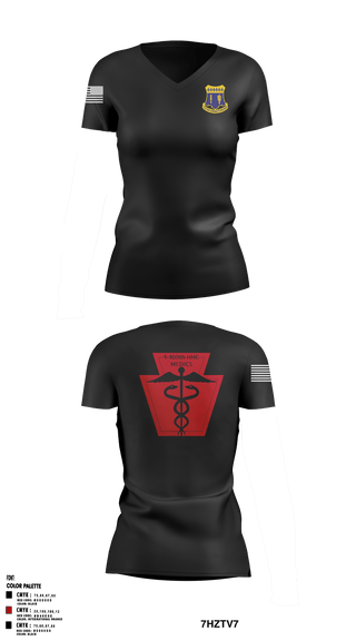 Women's Short Sleeve Vneck Shirt, , National Guard, Teamtime, Team time, sublimation, custom sports apparel, team uniforms, spirit wear, spiritwear, sports uniforms, custom shirts, team store, custom team store, fundraiser sports, apparel fundraiser