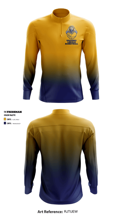 Gahanna Lincoln High School Basketball 11878787 Quarter Zip Jacket - 1