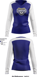 Building Champions Baseball Academy-club 83014536 Women's Long Sleeve V-neck Shirt - 1