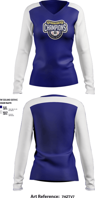 Women's Long Sleeve Vneck Shirt, Building Champions Baseball Academy-club, Baseball, Teamtime, Team time, sublimation, custom sports apparel, team uniforms, spirit wear, spiritwear, sports uniforms, custom shirts, team store, custom team store, fundraiser sports, apparel fundraiser